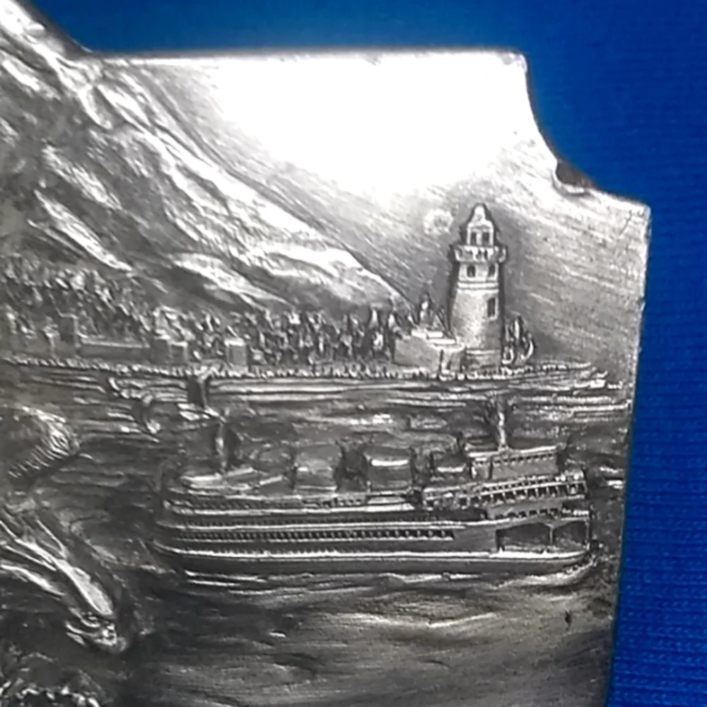 Vintage 1988 Siskiyou Washington State Pewter Buckle (P35)